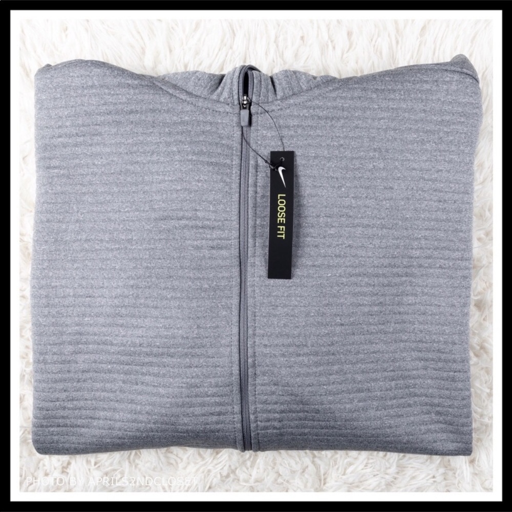 NIKE GREY HOODIE ZIP UP FRONT HOODED JACKET A2C - Picture 4 of 8